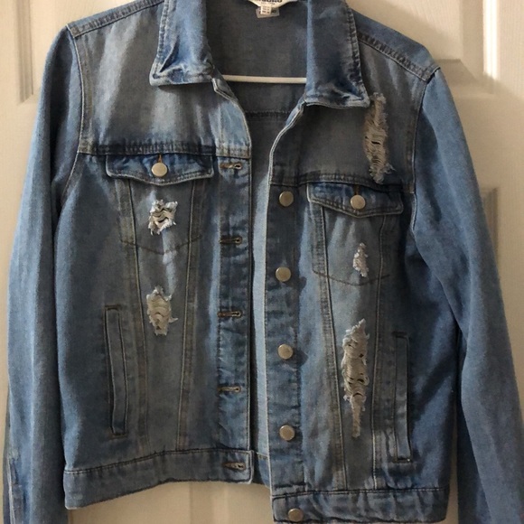 Ci Sono Distressed Denim Jacket - Picture 2 of 6